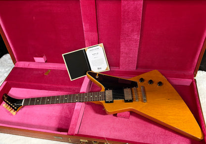 NEW! Gibson Custom 1958 Korina Explorer Reissue - Murphy Lab Heavy Aged - Stinger Headstock - Only 7.35 lbs - Authorized Dealer - G07979