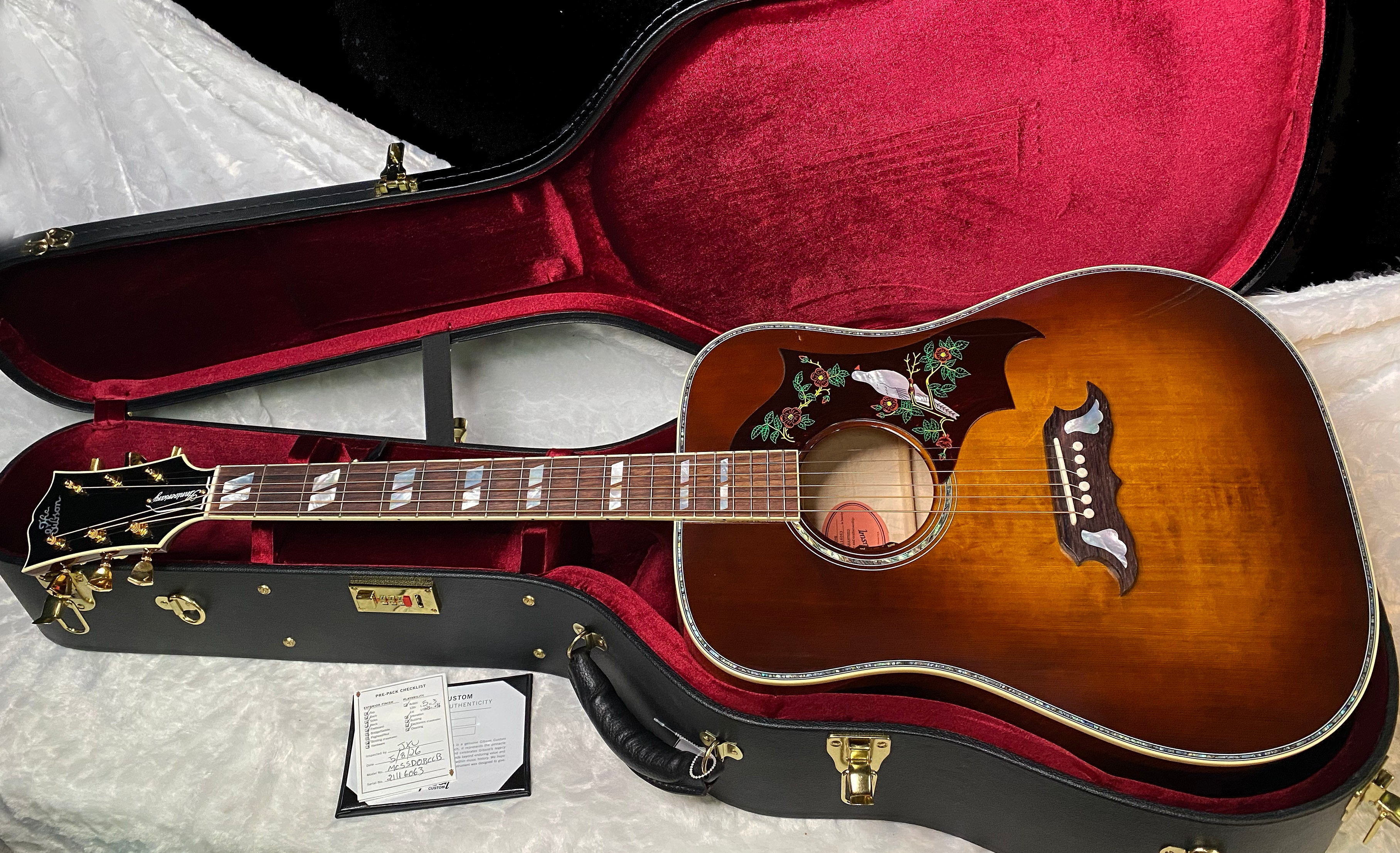 NEW! Gibson Custom Shop Dove Anniversary Limited Edition Acoustic-Electric - Cremona Burst - 5.3lbs - Authorized Dealer - G07201