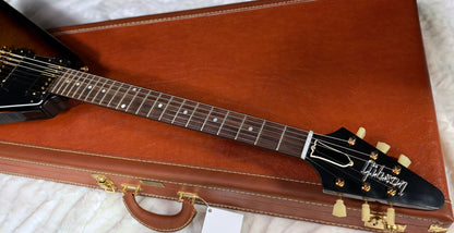 NEW! Gibson Custom 1958 Korina Flying V Reissue Electric Guitar - VOS - Vintage Sunburst - Authorized Dealer - Only 7.4lbs - G07973