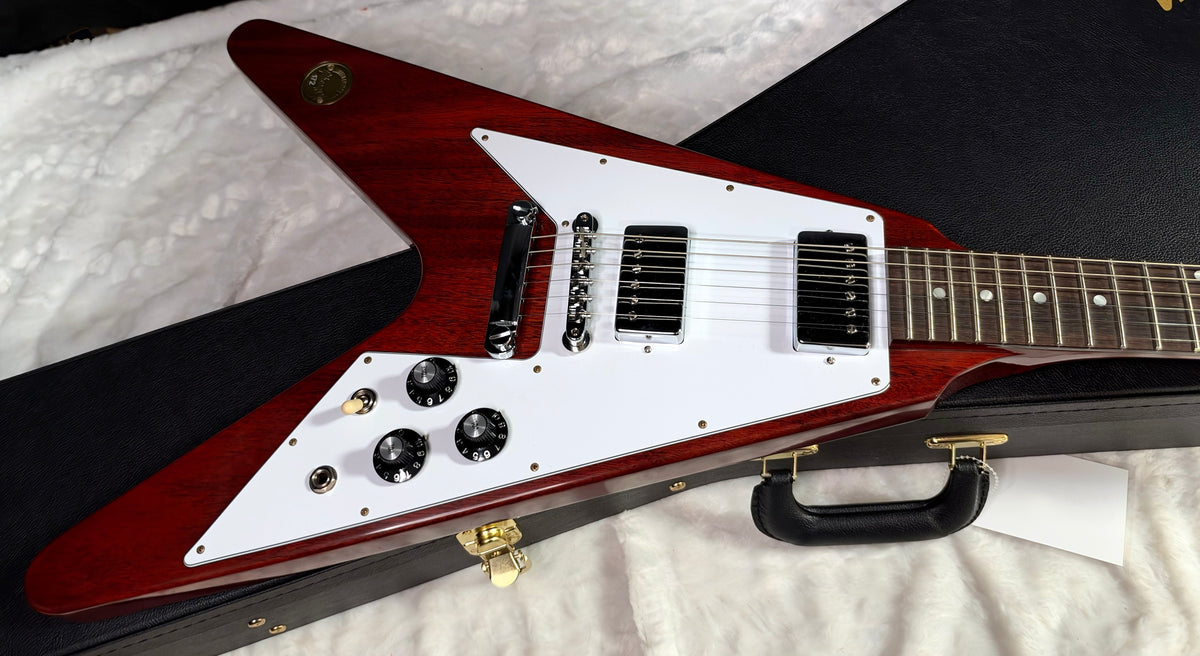 NEW! Gibson Custom 1971 Flying V Medallion Reissue Electric Guitar - Medallion Cherry - Authorized Dealer - Ultra RARE! Dealer Select - 6.4 lbs - G07900