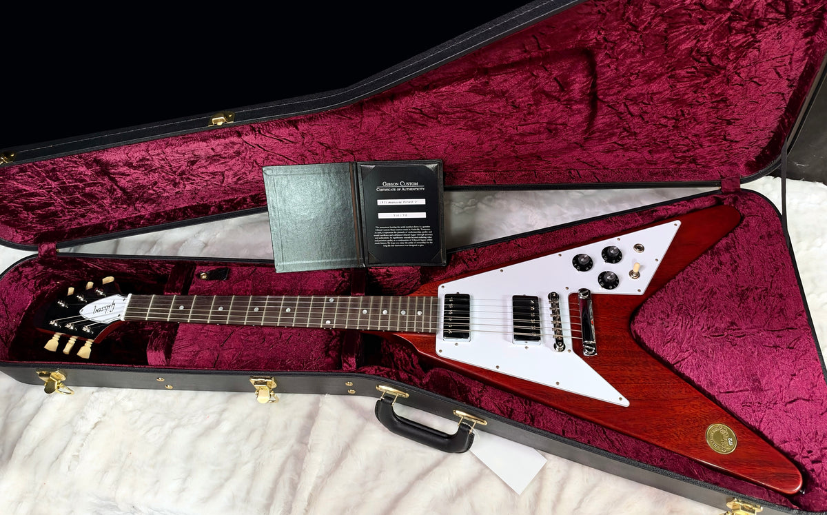 NEW! Gibson Custom 1971 Flying V Medallion Reissue Electric Guitar - Medallion Cherry - Authorized Dealer - Ultra RARE! Dealer Select - 6.4 lbs - G07900