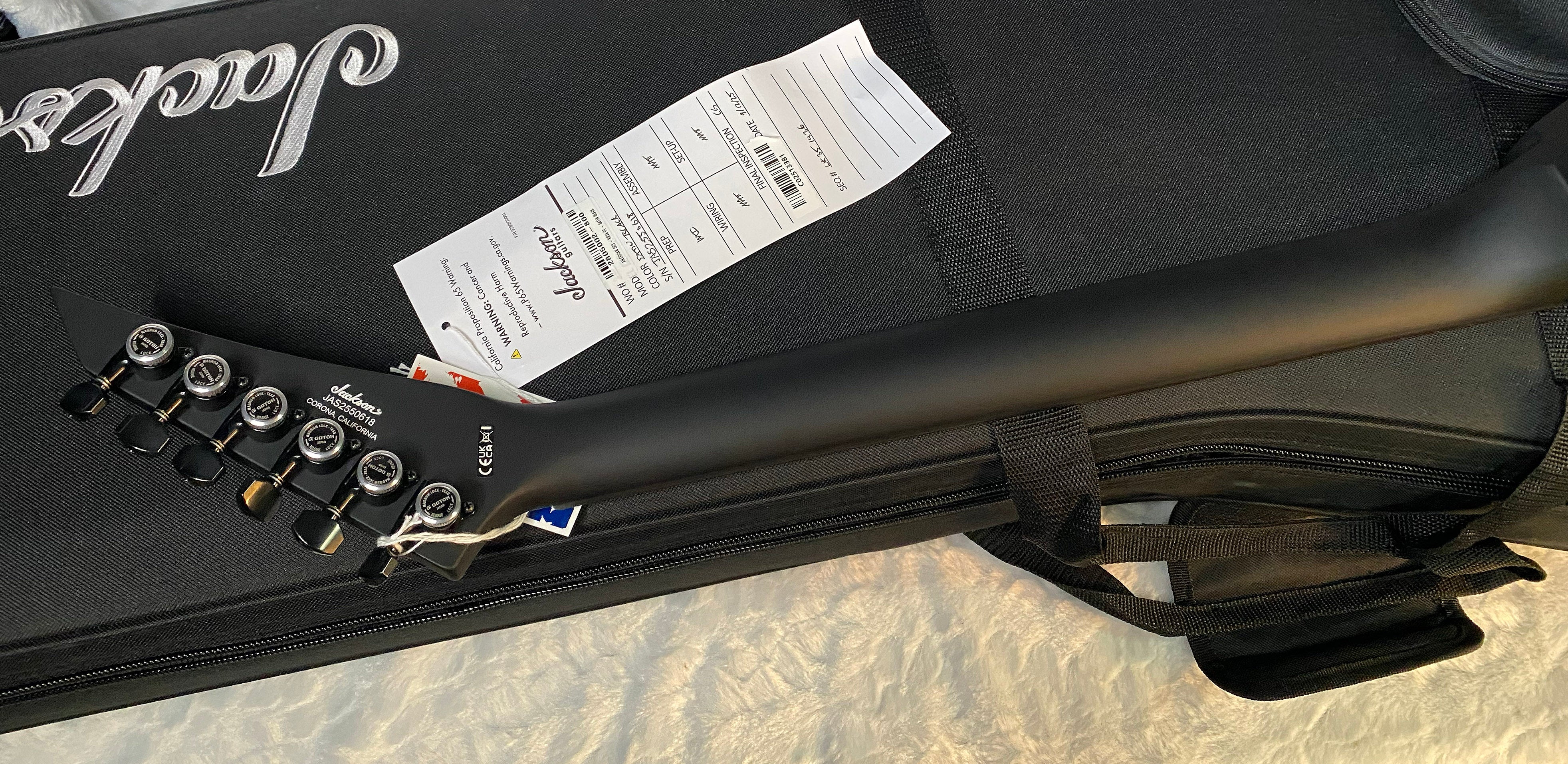 NEW! Jackson American Series Rhoads RR24 HT - Hard Tail - 7.4lbs - Ebony Fingerboard - Satin Black - Authorized Dealer