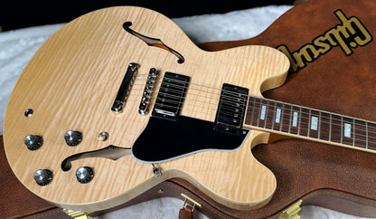 NEW ! Gibson ES-335 Block Inlay - Figured Natural - Authorized Dealer - Beautiful Maple - 8.5 lbs - G07910