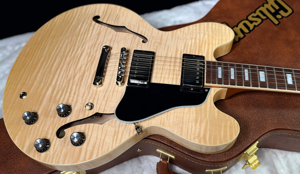 NEW ! Gibson ES-335 Block Inlay - Figured Natural - Authorized Dealer - Beautiful Maple - 8.5 lbs - G07910
