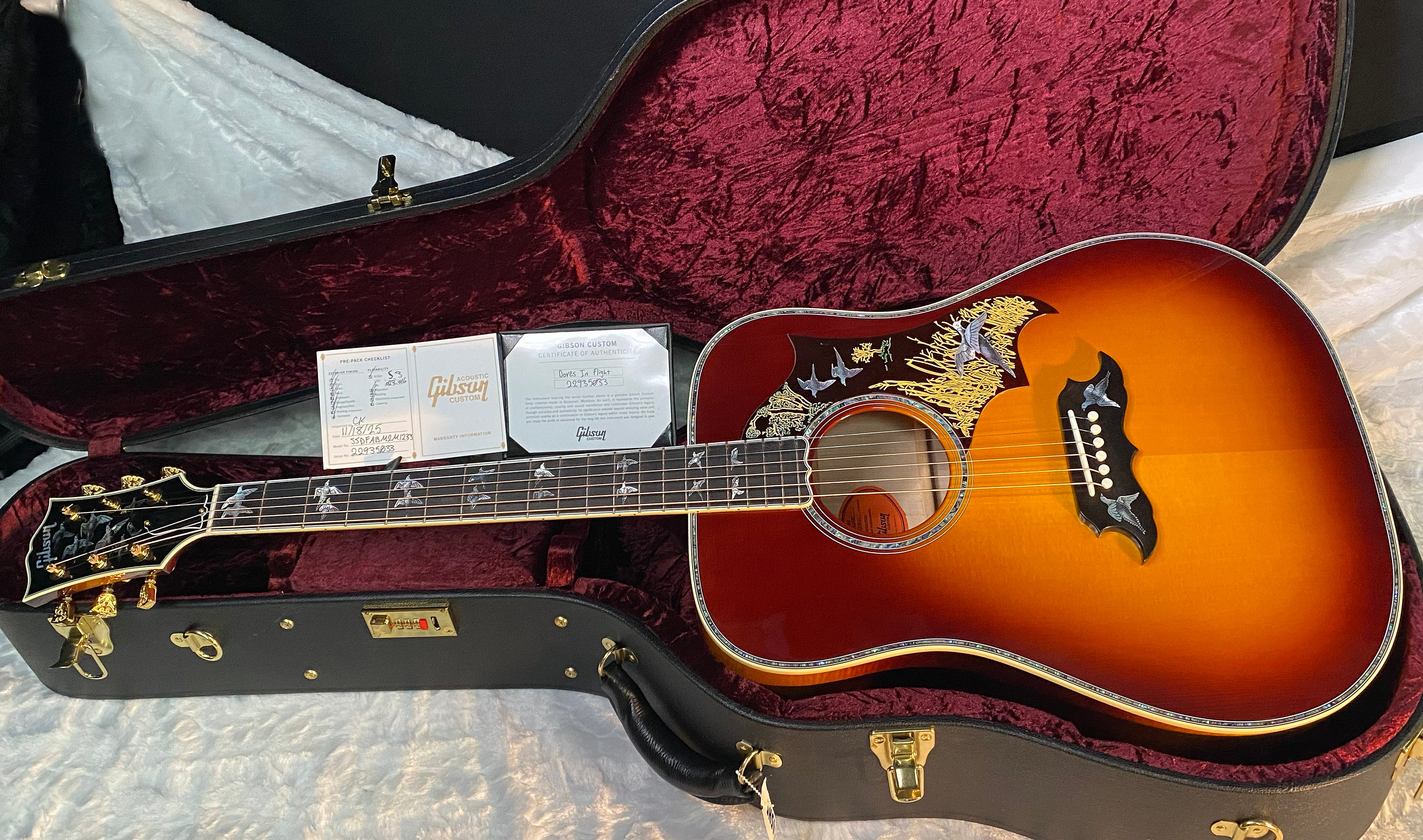 NEW! Gibson Custom Shop Dove - Doves In Flight - Made 2 Measure