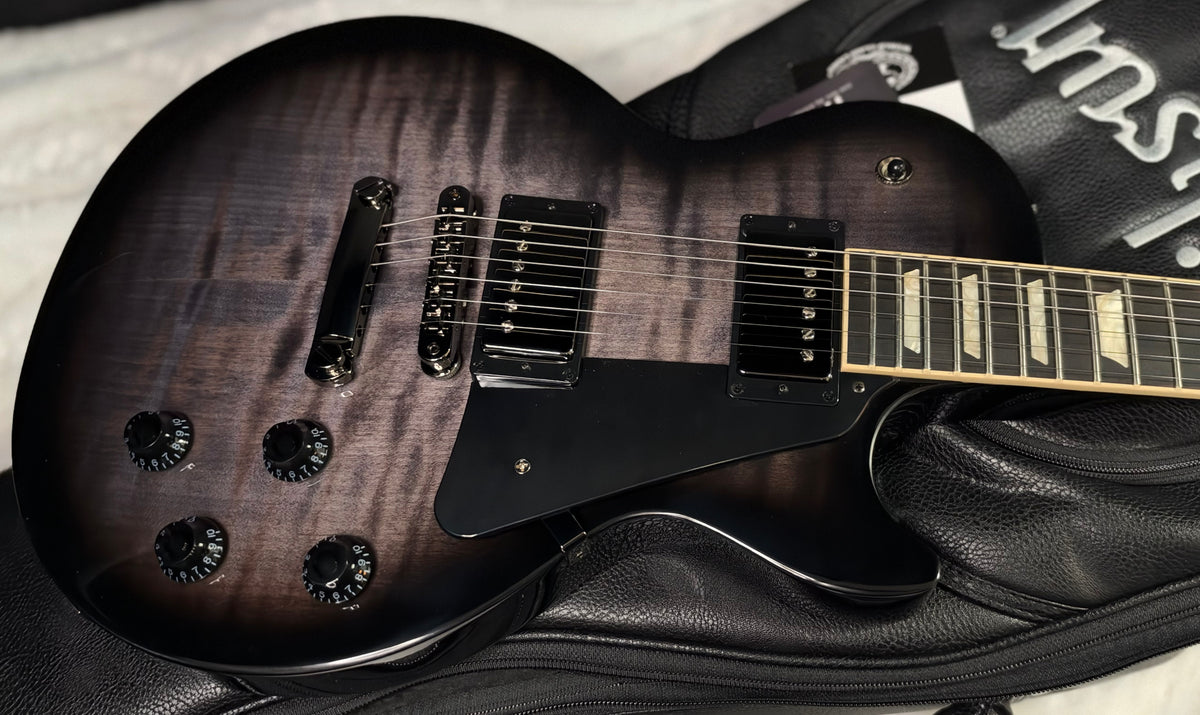 NEW ! Gibson Les Paul Studio Session - Translucent Ebony - Monster Flame Top - Authorized Dealer - 8.7 lbs - G07998