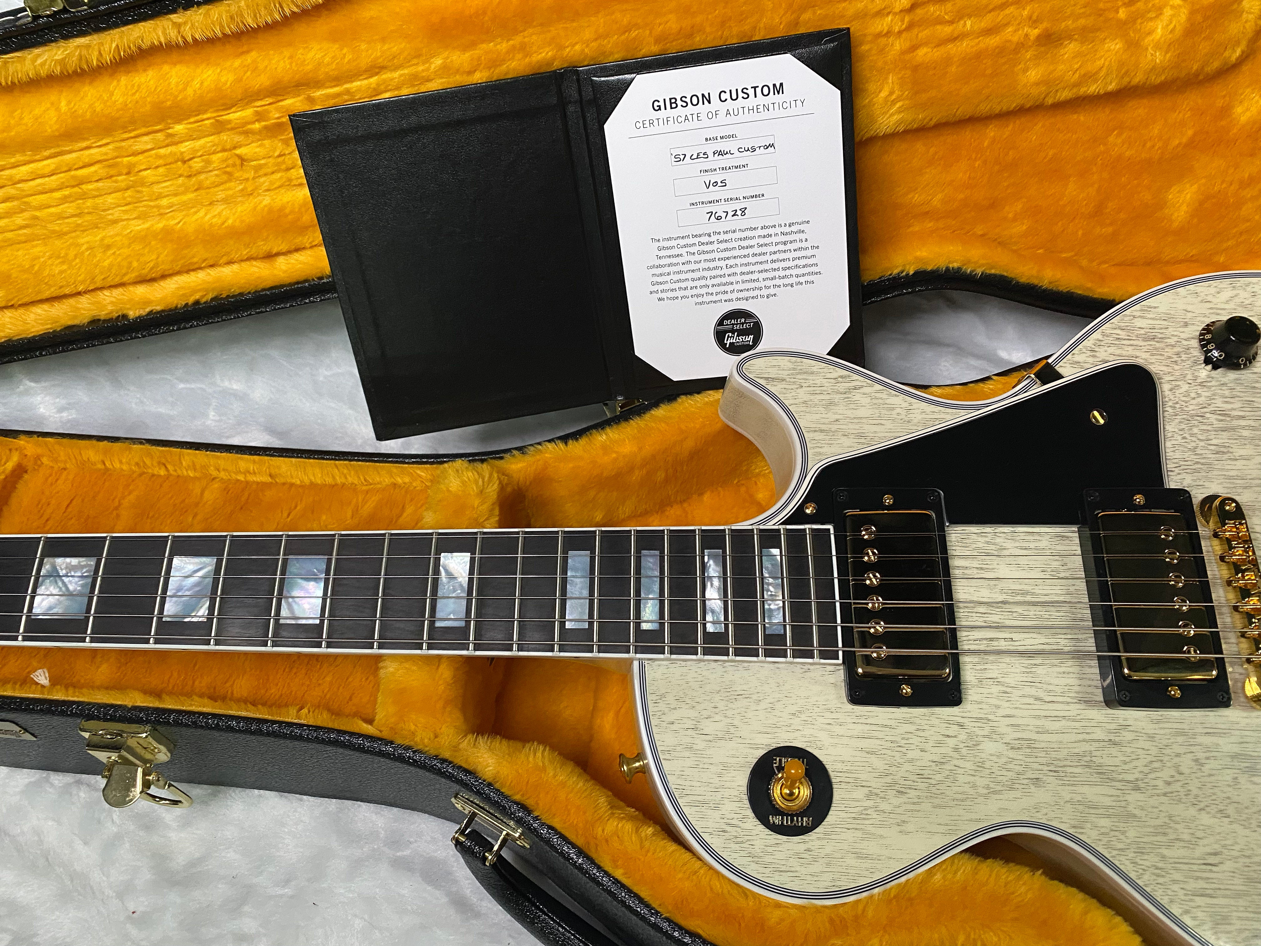 NEW! Gibson Les Paul Custom 1957 Reissue VOS - Custom Ordered in TV White - Custom Shop - 9.75 lbs - Authorized Dealer - G07212