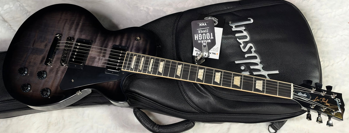 NEW ! Gibson Les Paul Studio Session - Translucent Ebony - Monster Flame Top - Authorized Dealer - 8.7 lbs - G07998