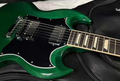NEW ! Gibson SG Standard - Transparent Teal - Original Gibson Leather Gig Bag - Authorized Dealer - 6.6 lbs - G07905
