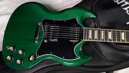 NEW ! Gibson SG Standard - Transparent Teal - Original Gibson Leather Gig Bag - Authorized Dealer - 6.6 lbs - G07905