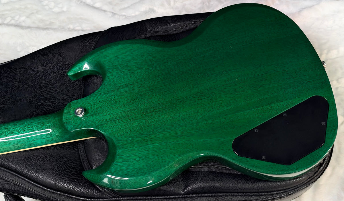 NEW ! Gibson SG Standard - Transparent Teal - Original Gibson Leather Gig Bag - Authorized Dealer - 6.6 lbs - G07905