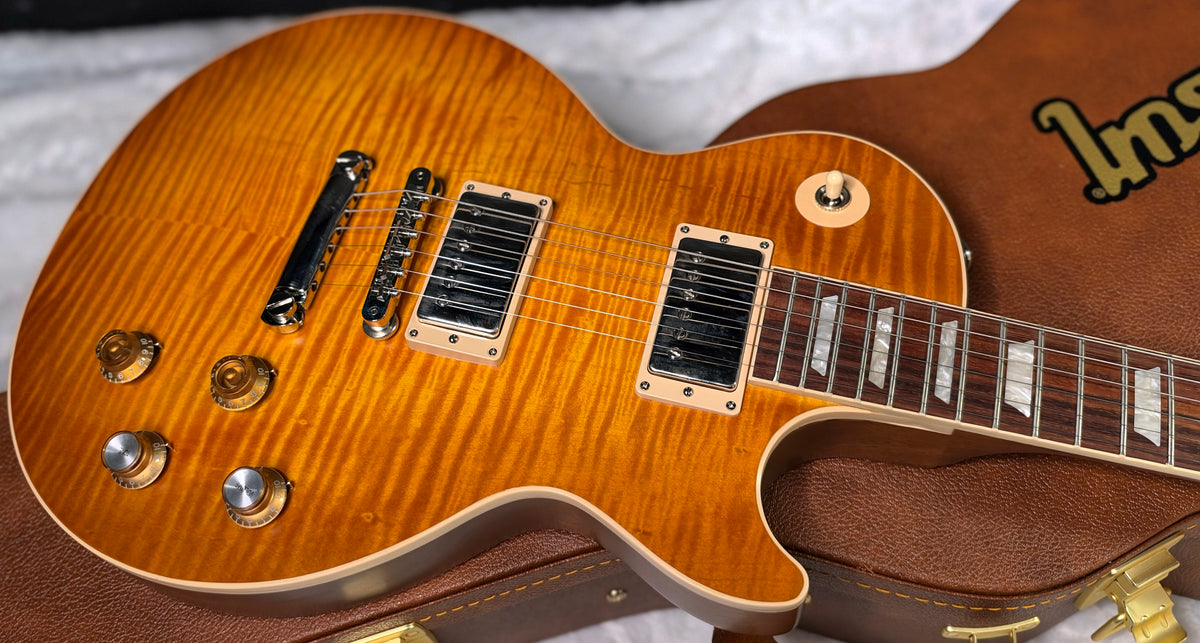 NEW ! Gibson Kirk Hammett "Greeny” Les Paul Standard﻿﻿ Greeny Burst - Killer Curly Flame Maple Top - Only 8.8lbs - Authorized Dealer - G07923