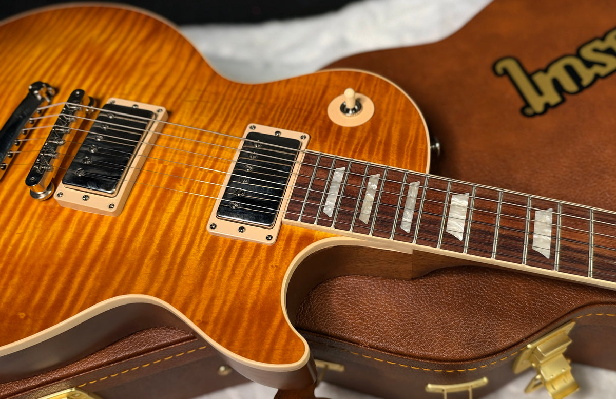 NEW ! Gibson Kirk Hammett "Greeny” Les Paul Standard﻿﻿ Greeny Burst - Killer Curly Flame Maple Top - Only 8.8lbs - Authorized Dealer - G07923