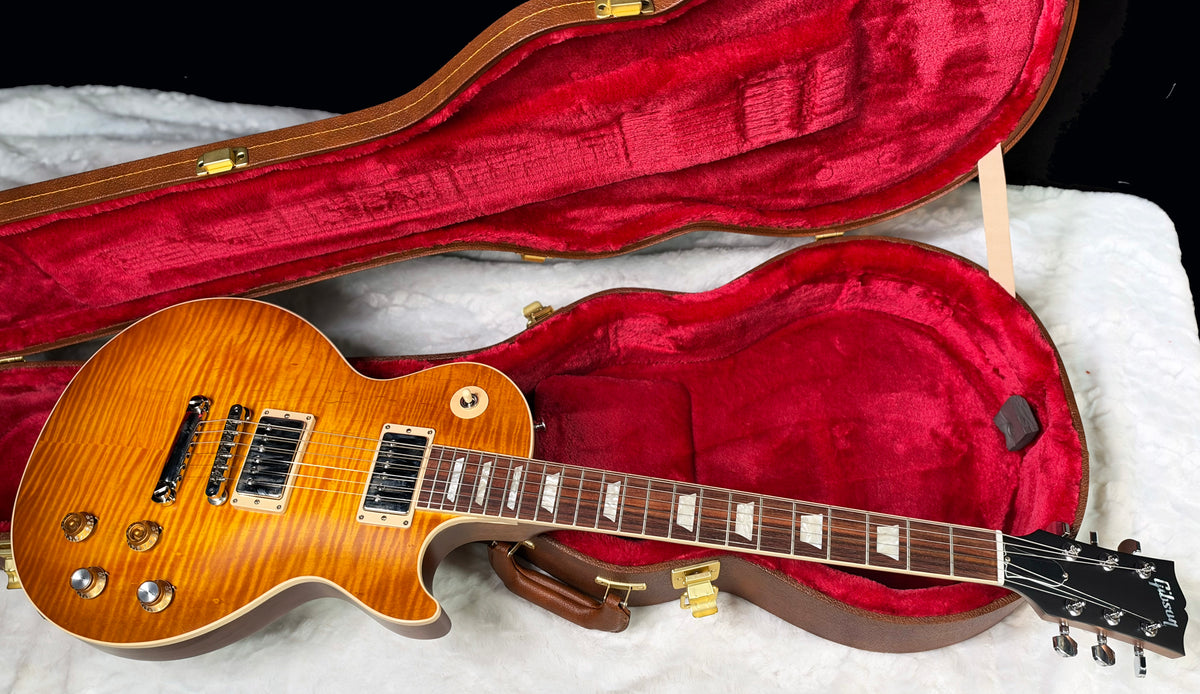 NEW ! Gibson Kirk Hammett "Greeny” Les Paul Standard﻿﻿ Greeny Burst - Killer Curly Flame Maple Top - Only 8.8lbs - Authorized Dealer - G07923