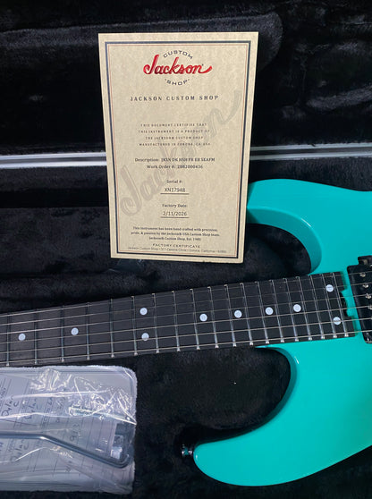 NEW ! Jackson Custom Shop Dinky HSH - Roasted Maple Neck & Ebony Fretboard - DK - Seafoam Green - Authorized Dealer - 8.3 lbs - G06618
