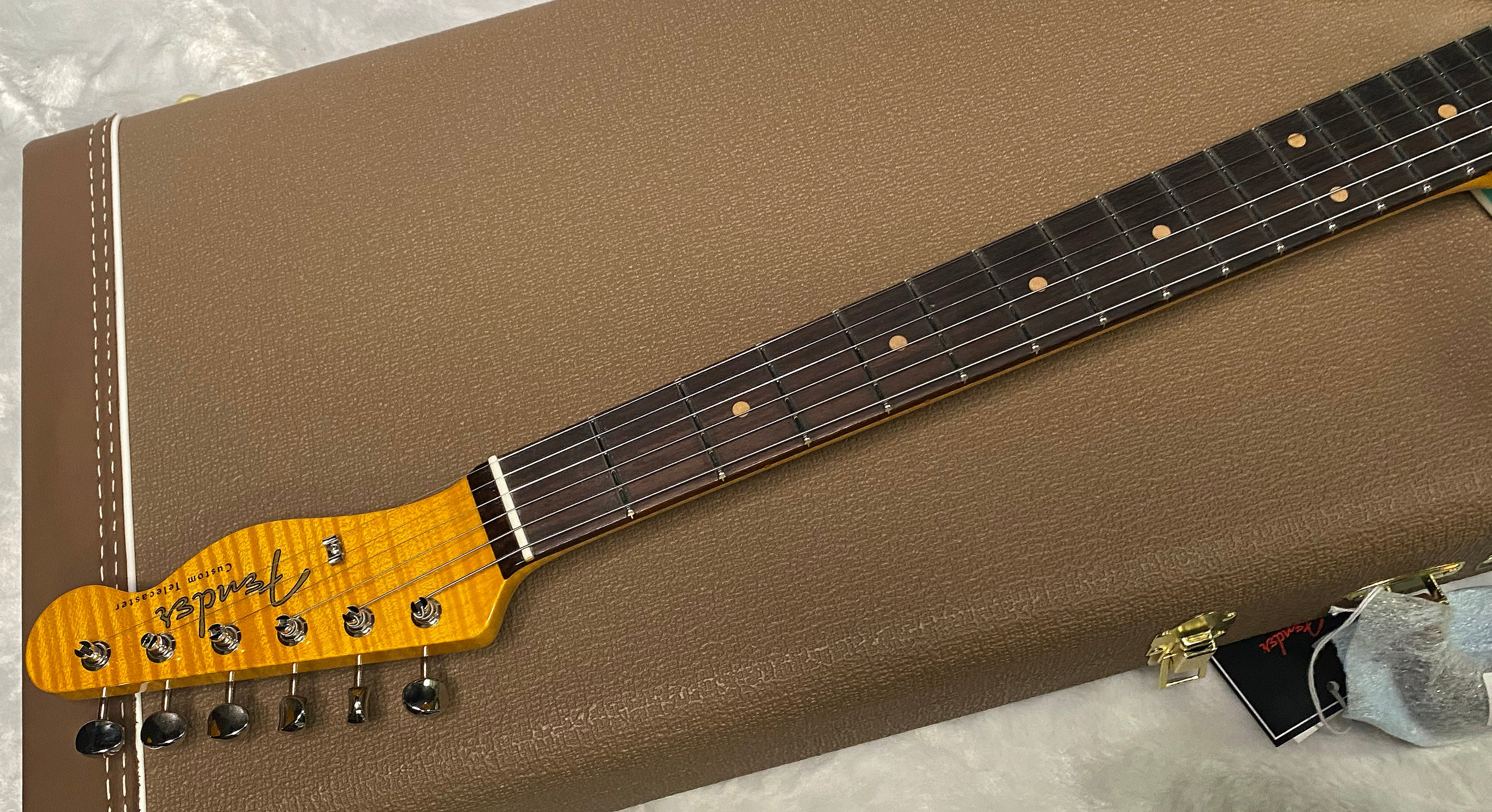 NEW! Fender Custom Shop Flamethrower Telecaster Custom - NOS - Modern Specs - Texas Special Pick-Ups - AAAA Flamed Neck -Seafoam Green - Authorized Dealer - 8lbs - G07232