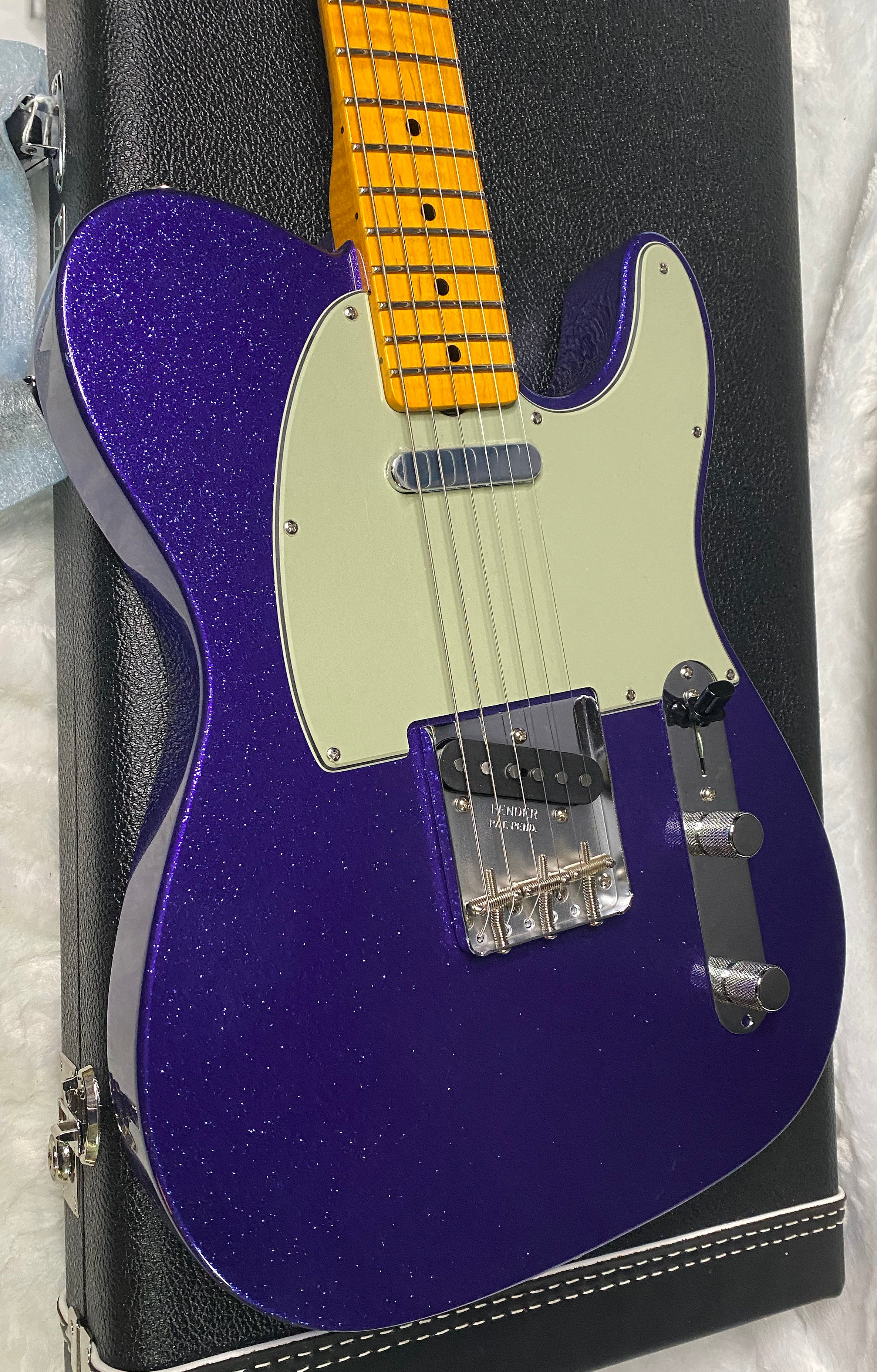 NEW! Fender Custom Shop Flamethrower Telecaster Custom - NOS - Modern Specs - Texas Special Pick-Ups - AAAA Flamed Neck - Purple Sparkle - Authorized Dealer - 7.8lbs - G07233