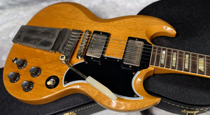 NEW! Gibson Custom Shop Limited Edition 1964 SG Standard Korina Reissue VOS Antique Natural w/Maestro Vibrola - Authorized Dealer - In-Stock! 8lbs - G08014