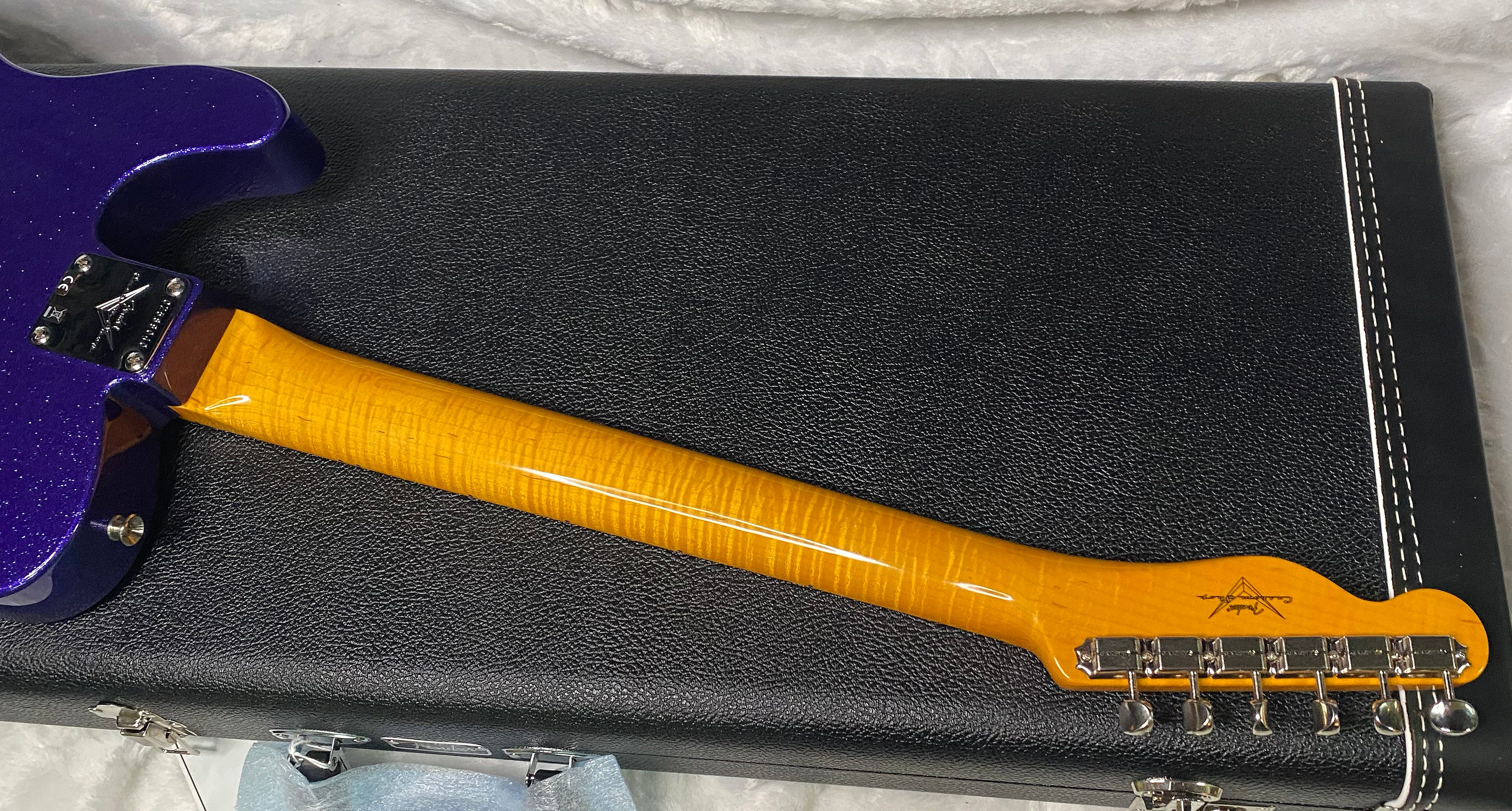 NEW! Fender Custom Shop Flamethrower Telecaster Custom - NOS - Modern Specs - Texas Special Pick-Ups - AAAA Flamed Neck - Purple Sparkle - Authorized Dealer - 7.8lbs - G07233