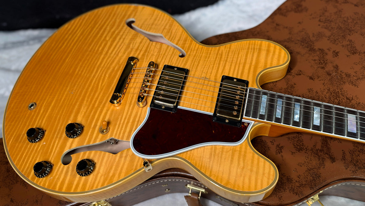 NEW! Gibson Custom 1960 ES-355 Reissue - Antique Blonde, Light Aged- Authorized Dealer - In-Stock! 8.5lbs - G07976