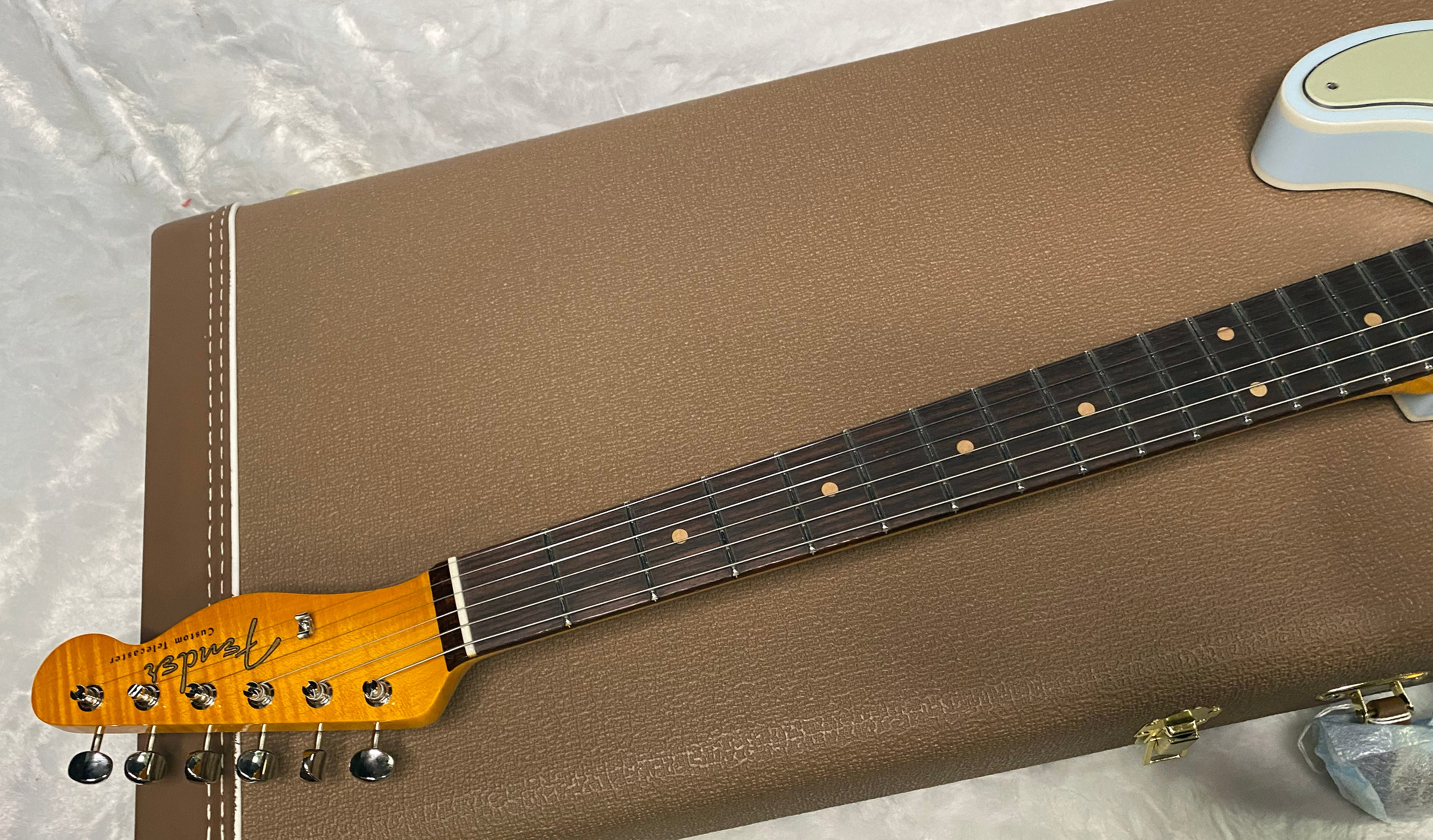 NEW! Fender Custom Shop Flamethrower Telecaster Custom - NOS - Modern Specs - Texas Special Pick-Ups - AAAA Flamed Neck -Sonic Blue - Authorized Dealer - 7.9lbs - G07231