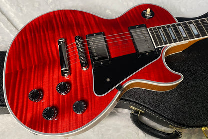 NEW! Gibson Dealer Select Custom Shop Les Paul Custom AAA Figured Flame Top - Transparent Red / Natural Back - Authorized Dealer - WOW! 8.65 lbs - G06631