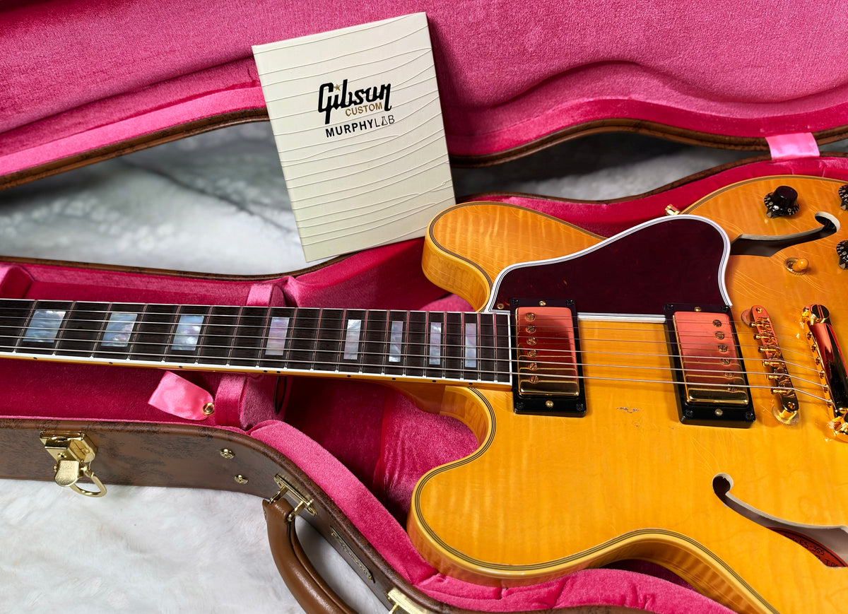 NEW! Gibson Custom 1960 ES-355 Reissue - Antique Blonde, Light Aged- Authorized Dealer - In-Stock! 8.5lbs - G07976
