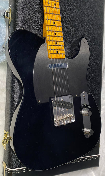 NEW! Fender Custom Shop Flamethrower Telecaster Custom - NOS - Modern Specs - Texas Special Pick-Ups - AAAA Flamed Neck - Black Sparkle - Authorized Dealer - 7.5lbs - G07234