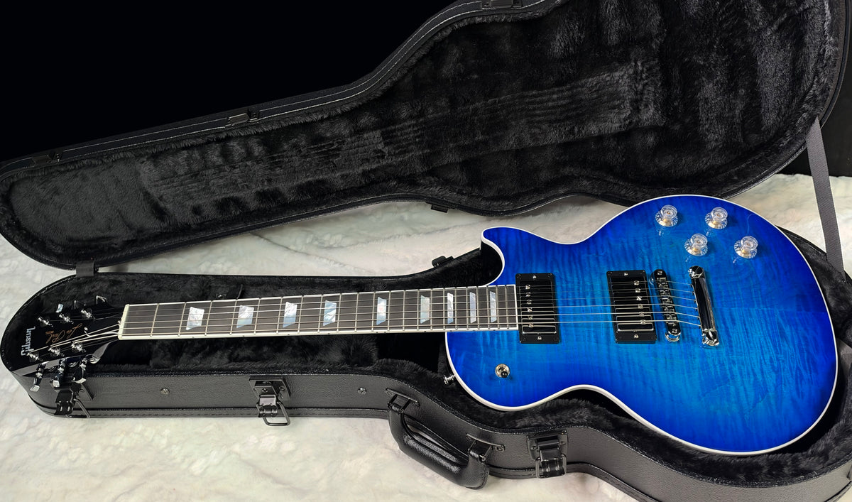NEW ! Gibson Les Paul Modern Figured - Cobalt Burst - Beautiful Flame Top! Authorized Dealer - Only 8.2lbs - G08018