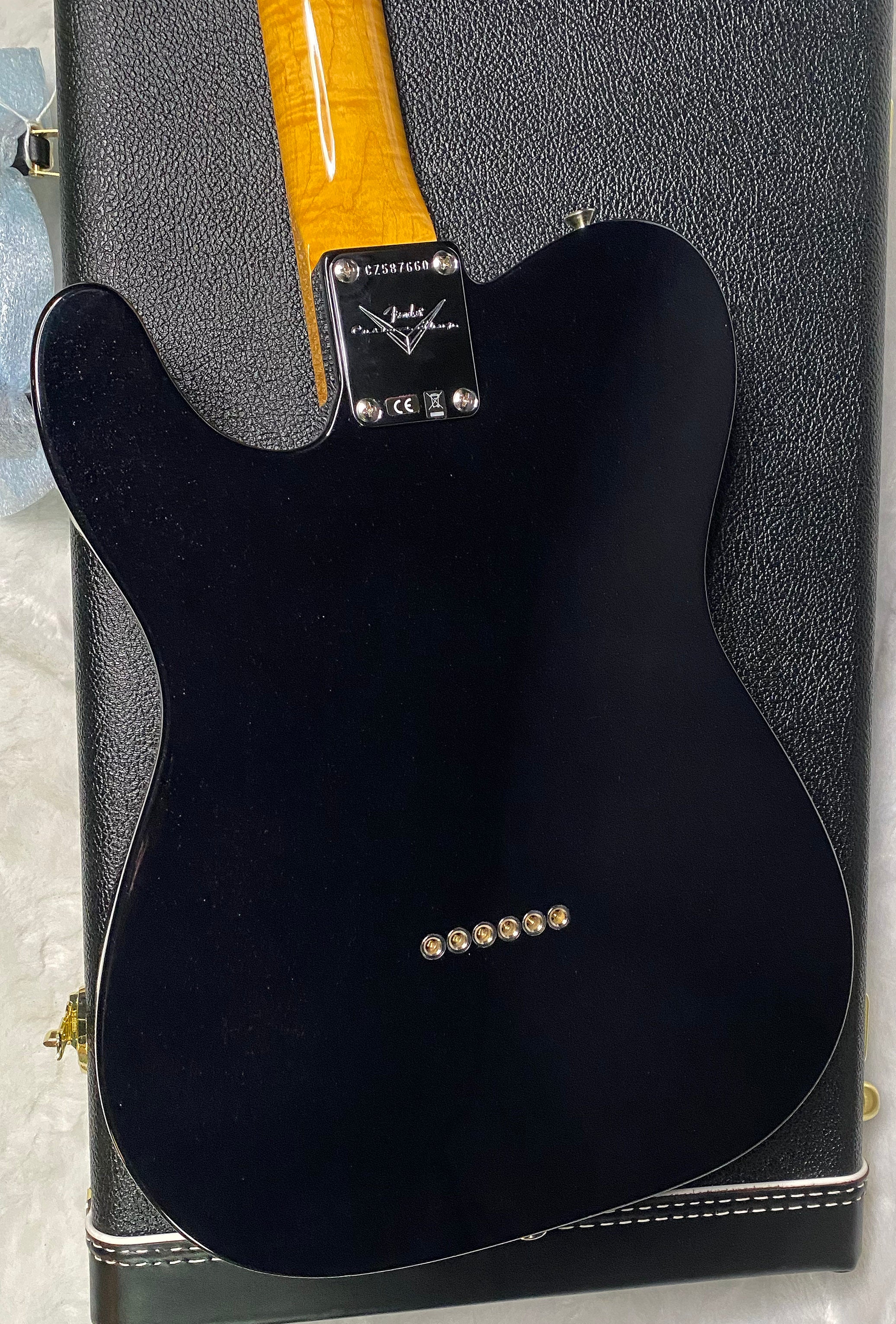 NEW! Fender Custom Shop Flamethrower Telecaster Custom - NOS - Modern Specs - Texas Special Pick-Ups - AAAA Flamed Neck - Black Sparkle - Authorized Dealer - 7.5lbs - G07234