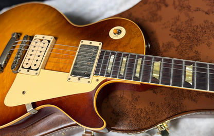 NEW! Gibson Custom Limited Edition 1959 Les Paul Standard Reissue - Birdseye Maple Top - Peach Tea Burst - Light Aged - BOTB Pg 151 - Authorized Dealer - 8.8 lbs - G08025