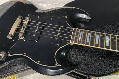 NEW! Gibson Custom Shop SG Custom Batwing P-90 - Murphy Lab Heavy Aged - Ebony Finish - Authorized Dealer - 7.65 lbs - G07239