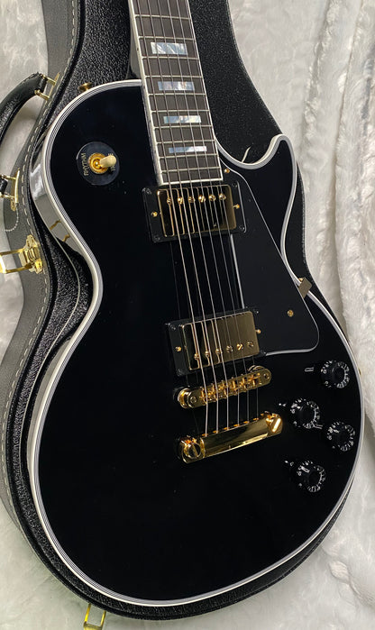 NEW! Gibson Custom Les Paul Custom Long Scale Electric Guitar - Ebony - Authorized Dealer - 10.6 lbs WOW - G07238