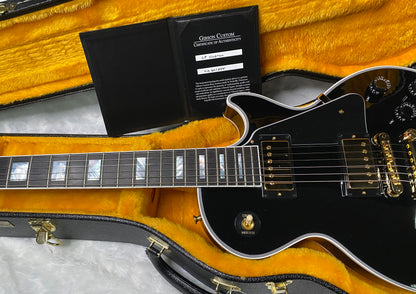 NEW! Gibson Custom Les Paul Custom Long Scale Electric Guitar - Ebony - Authorized Dealer - 10.6 lbs WOW - G07238