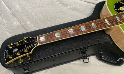 NEW ! Gibson SJ-200 Standard - Custom Shop - Dealer Select - Super RARE - Green Top - Authorized Dealer - AAAAA Flamed Natural Maple Back & Sides - G07241
