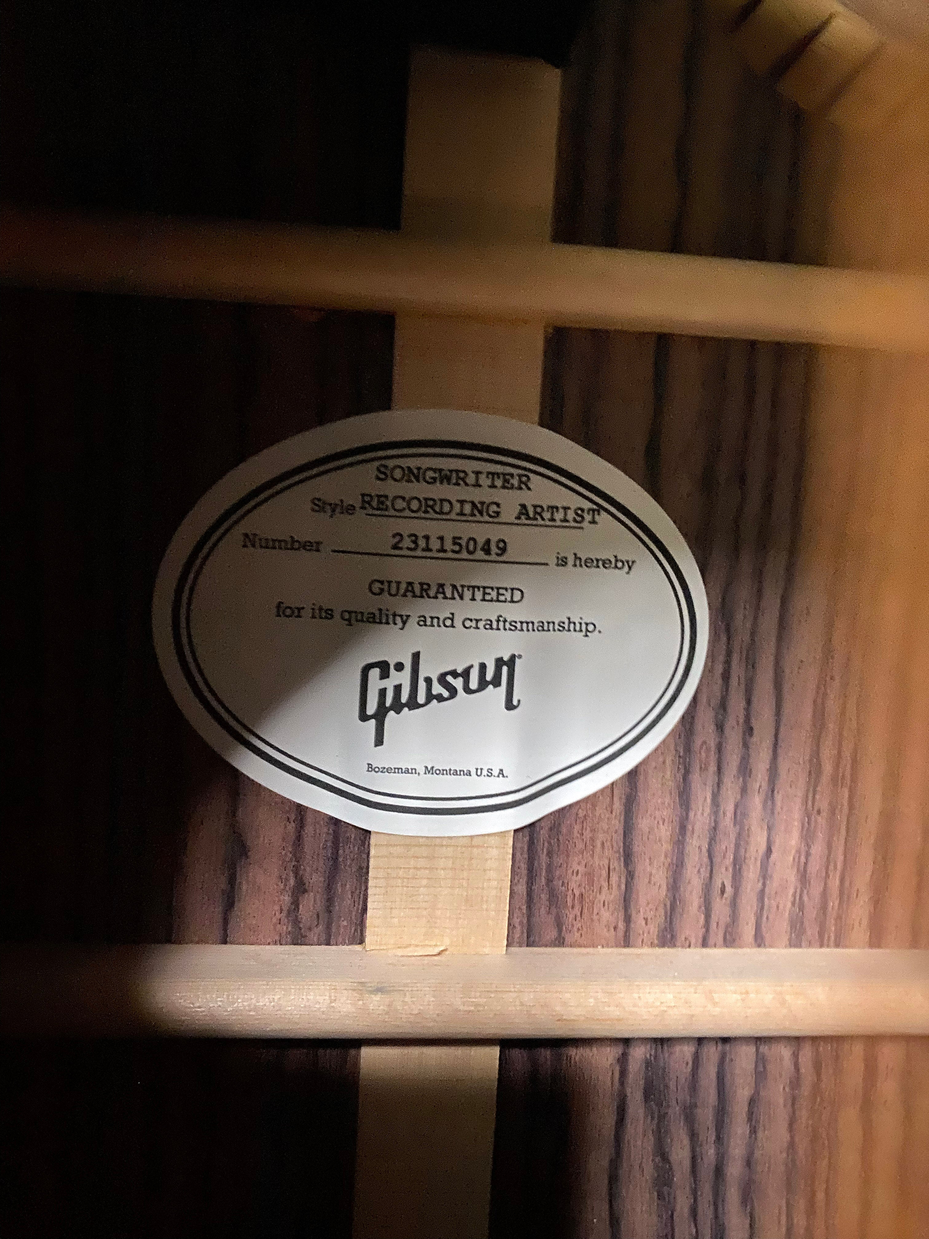 NEW! Gibson Acoustic Songwriter Recording Artist EC - Acoustic-Electric Guitar - 4.7 lbs - Rosewood Burst - Authorized Dealer - G06637