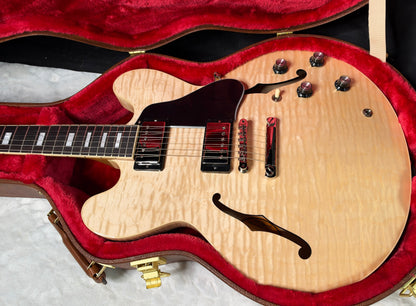NEW ! Gibson ES-335 Block Inlay - Absolutely Beautiful Figured Natural Maple - Authorized Dealer - 8.8 lbs - G08083