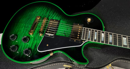 NEW! Gibson Dealer Select Custom Shop Les Paul Custom Green Widow AAA Figured Flame Top - Authorized Dealer - 9.9 lbs - G07917
