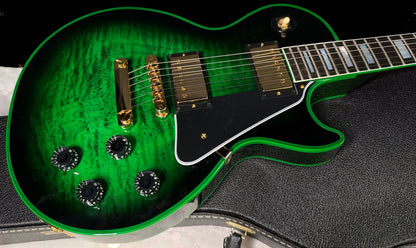 NEW! Gibson Dealer Select Custom Shop Les Paul Custom Green Widow AAA Figured Flame Top - Authorized Dealer - 9.9 lbs - G07917