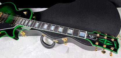 NEW! Gibson Dealer Select Custom Shop Les Paul Custom Green Widow AAA Figured Flame Top - Authorized Dealer - 9.9 lbs - G07917