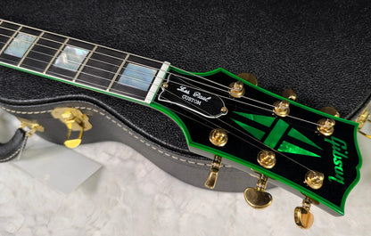NEW! Gibson Dealer Select Custom Shop Les Paul Custom Green Widow AAA Figured Flame Top - Authorized Dealer - 9.9 lbs - G07917