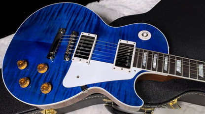 NEW! Gibson Custom Les Paul Standard Electric Guitar - Trans Blue - 9.3lbs - Authorized Dealer - G08015