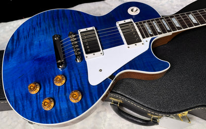 NEW! Gibson Custom Les Paul Standard Electric Guitar - Trans Blue - 9.3lbs - Authorized Dealer - G08015