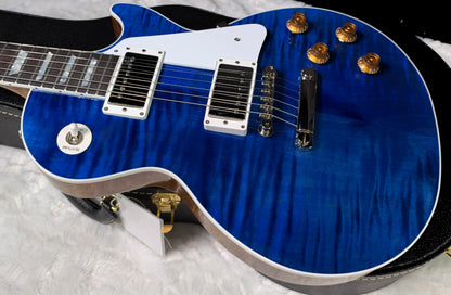 NEW! Gibson Custom Les Paul Standard Electric Guitar - Trans Blue - 9.3lbs - Authorized Dealer - G08015