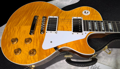 NEW! Gibson Custom Les Paul Standard Electric Guitar - Trans Amber - 9lbs - Authorized Dealer - G07915