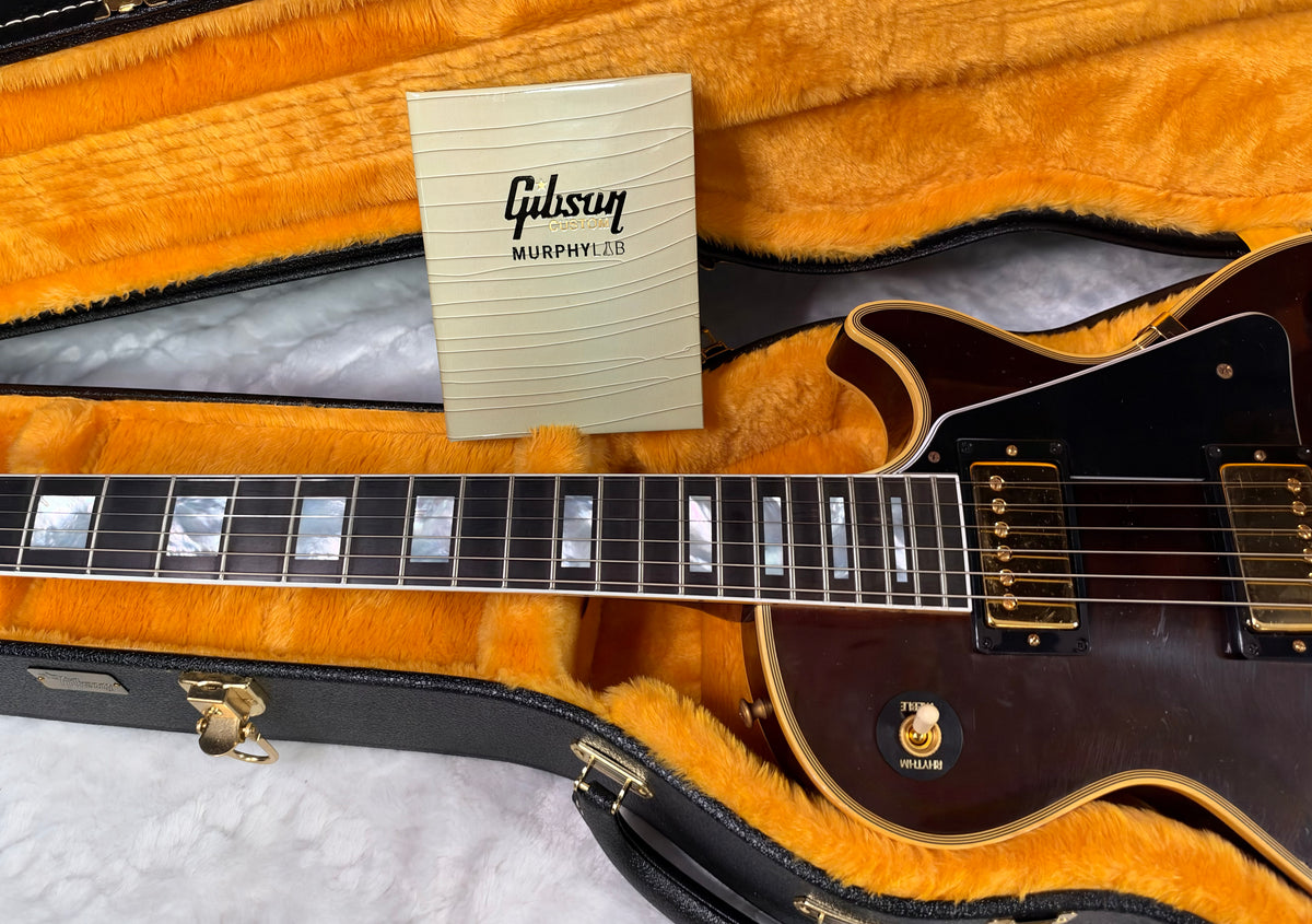 NEW! Gibson Custom Shop Murphy Lab '68 Les Paul Custom Reissue - Light Aged Walnut Finish - Authorized Dealer - Only 9.4 lbs - G08023