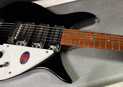 NEW! Rickenbacker 325C64 Miami 3 Pickup Semi-Hollow Guitar- Jetglo - Authorized Dealer - 6.6lbs - G08021