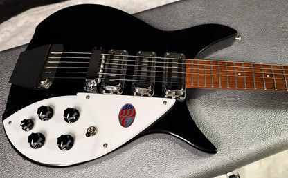 NEW! Rickenbacker 325C64 Miami 3 Pickup Semi-Hollow Guitar- Jetglo - Authorized Dealer - 6.6lbs - G08021