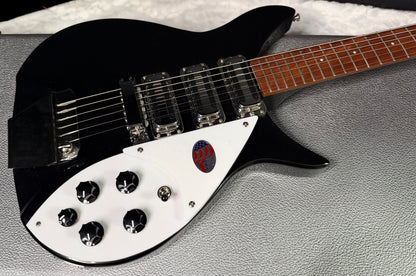 NEW! Rickenbacker 325C64 Miami 3 Pickup Semi-Hollow Guitar- Jetglo - Authorized Dealer - 6.6lbs - G08021