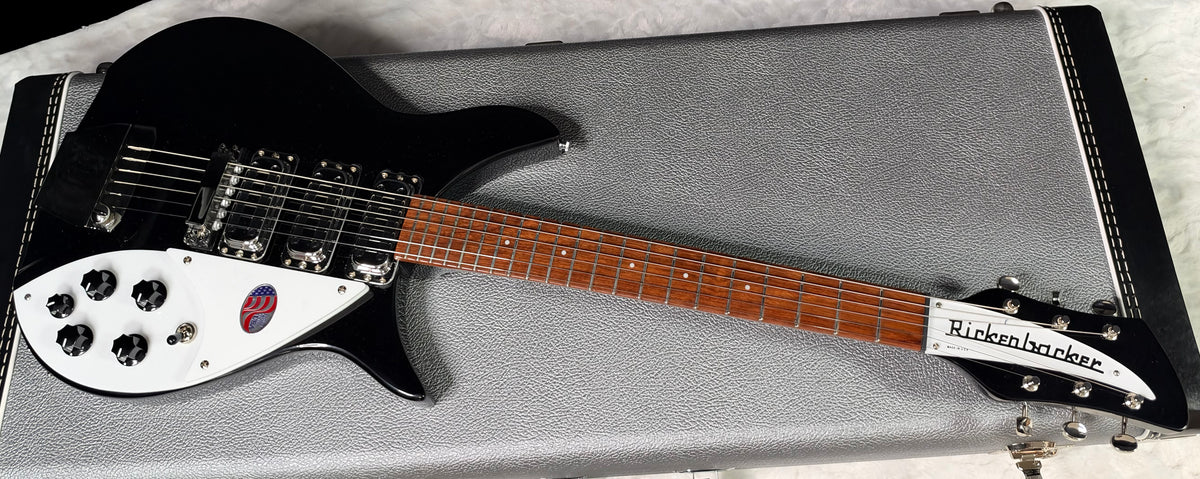 NEW! Rickenbacker 325C64 Miami 3 Pickup Semi-Hollow Guitar- Jetglo - Authorized Dealer - 6.6lbs - G08021